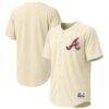 Atlanta Braves Stitches Jersey - Cream - Front View