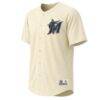 Miami Marlins Stitches Jersey - Cream - Side View