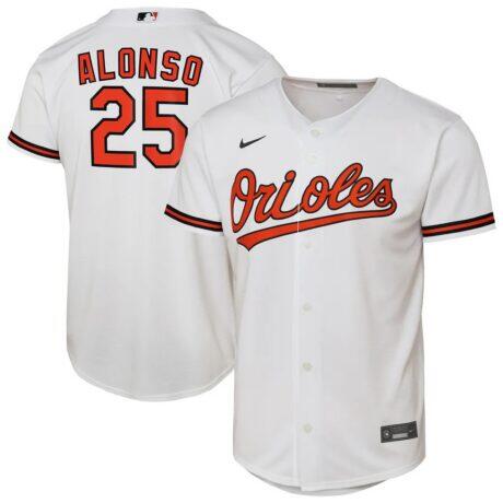 Pete Alonso Baltimore Orioles Nike Youth Replica Jersey - White - Front View