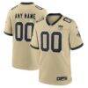 New Orleans Saints Nike Alternate 60th Season Custom Game Jersey - Gold - Front View