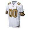 New Orleans Saints Nike Alternate 60th Season Custom Game Jersey - White - Side View