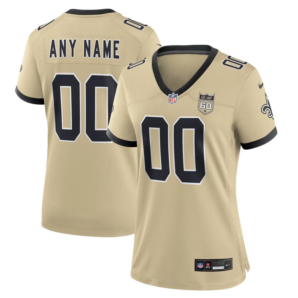 New Orleans Saints Nike Women's Alternate 60th Season Game Jersey