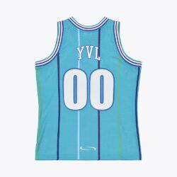 Charlotte Hornets Mitchell & Ness x Playboi Carti 1992-93 Swingman Jersey - Teal - Detail View