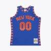 New York Knicks Mitchell & Ness x Playboi Carti 2005-06 Swingman Jersey - Blue - Side View