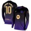 Lamine Yamal Barcelona Nike 2026/27 Away Stadium Replica Long Sleeve Jersey - Purple - Front View