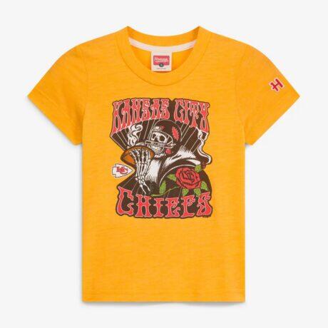 Kansas City Chiefs Homage Toddler NFL x Grateful Dead Tri-Blend T-Shirt - Gold - Front View