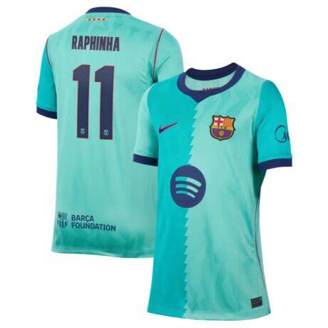 Raphinha Barcelona Nike Youth 2026/27 Third Stadium Replica Jersey - - Front View