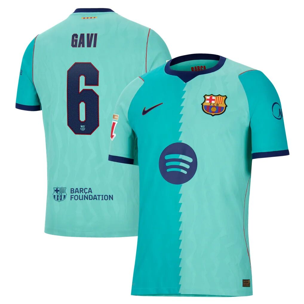 Gavi Barcelona Nike 2026/27 Third Match Authentic Jersey - Turquoise