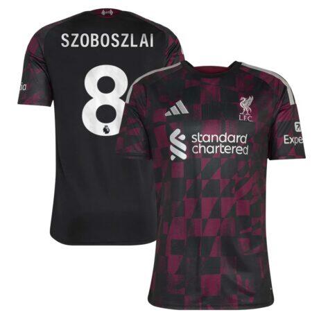 Dominik Szoboszlai Liverpool adidas 2026/27 Third Replica Jersey - Black - Front View