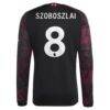 Dominik Szoboszlai Liverpool adidas 2026/27 Third Replica Long Sleeve Jersey - Black - Detail View