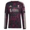 Dominik Szoboszlai Liverpool adidas 2026/27 Third Replica Long Sleeve Jersey - Black - Side View