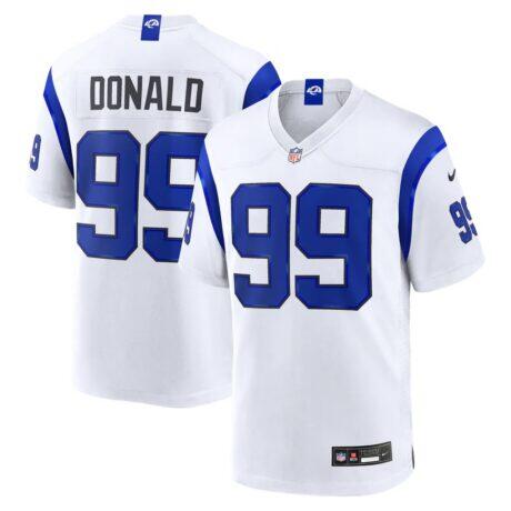 Aaron Donald Los Angeles Rams Nike Fearsome White Game Jersey - - Front View