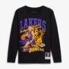 Luka Dončić Los Angeles Lakers Mitchell & Ness Youth Fired Up Long Sleeve T-Shirt - Black - Front View
