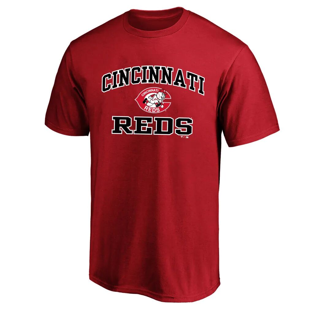 Cincinnati Reds Fashion7 Big & Tall Cooperstown Collection Heart & Soul T-Shirt
