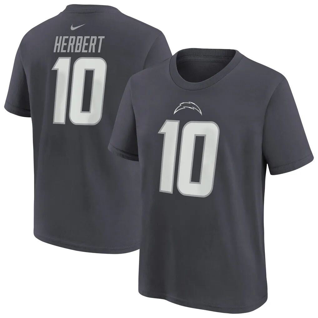 Justin Herbert Los Angeles Chargers Nike Youth Name & Number T-Shirt - Anthracite