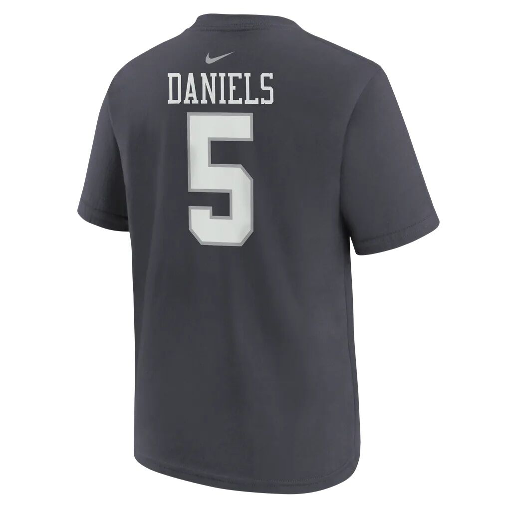 Jayden Daniels Washington Commanders Nike Youth Name & Number T-Shirt - Anthracite