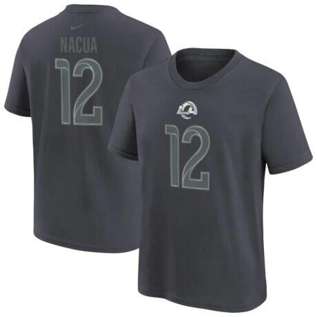 Puka Nacua Los Angeles Rams Nike Youth Name & Number T-Shirt - - Front View
