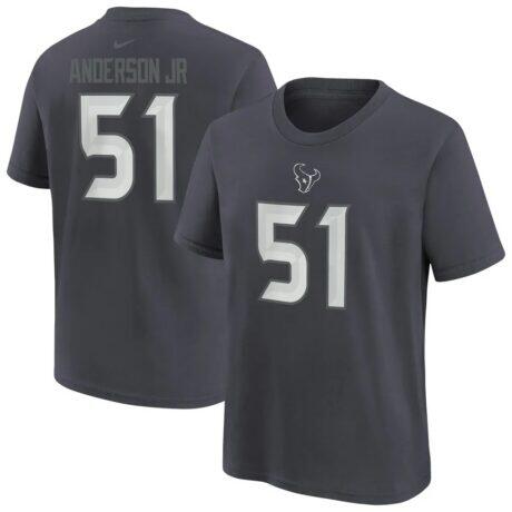 Will Anderson Jr. Houston Texans Nike Youth Name & Number T-Shirt - - Front View