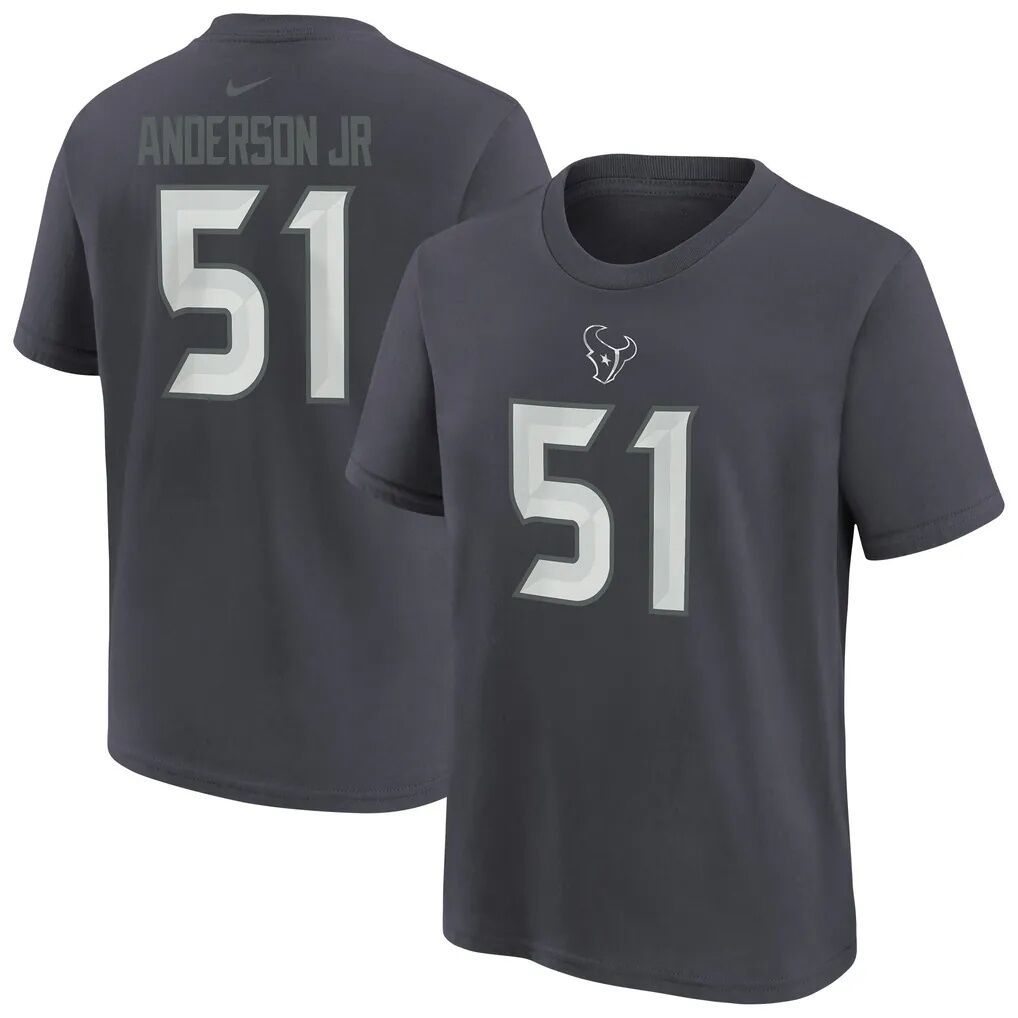 Will Anderson Jr. Houston Texans Nike Youth Name & Number T-Shirt - Anthracite