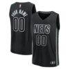 Brooklyn Nets Fashion7 Youth Fast Break Custom Jersey - Black - Front View