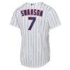 Dansby Swanson Chicago Cubs Nike Youth Home Replica Jersey - White - Detail View