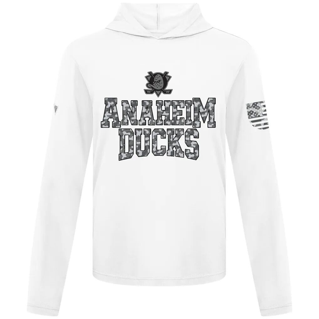 Anaheim Ducks Levelwear Anthem Camo Long Sleeve Hooded T-Shirt