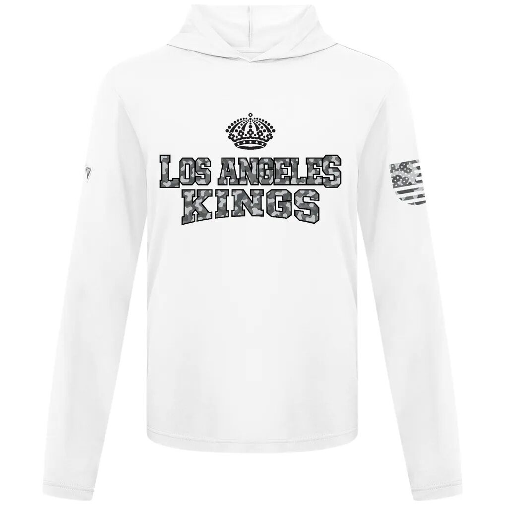 Los Angeles Kings Levelwear Anthem Camo Long Sleeve Hooded T-Shirt
