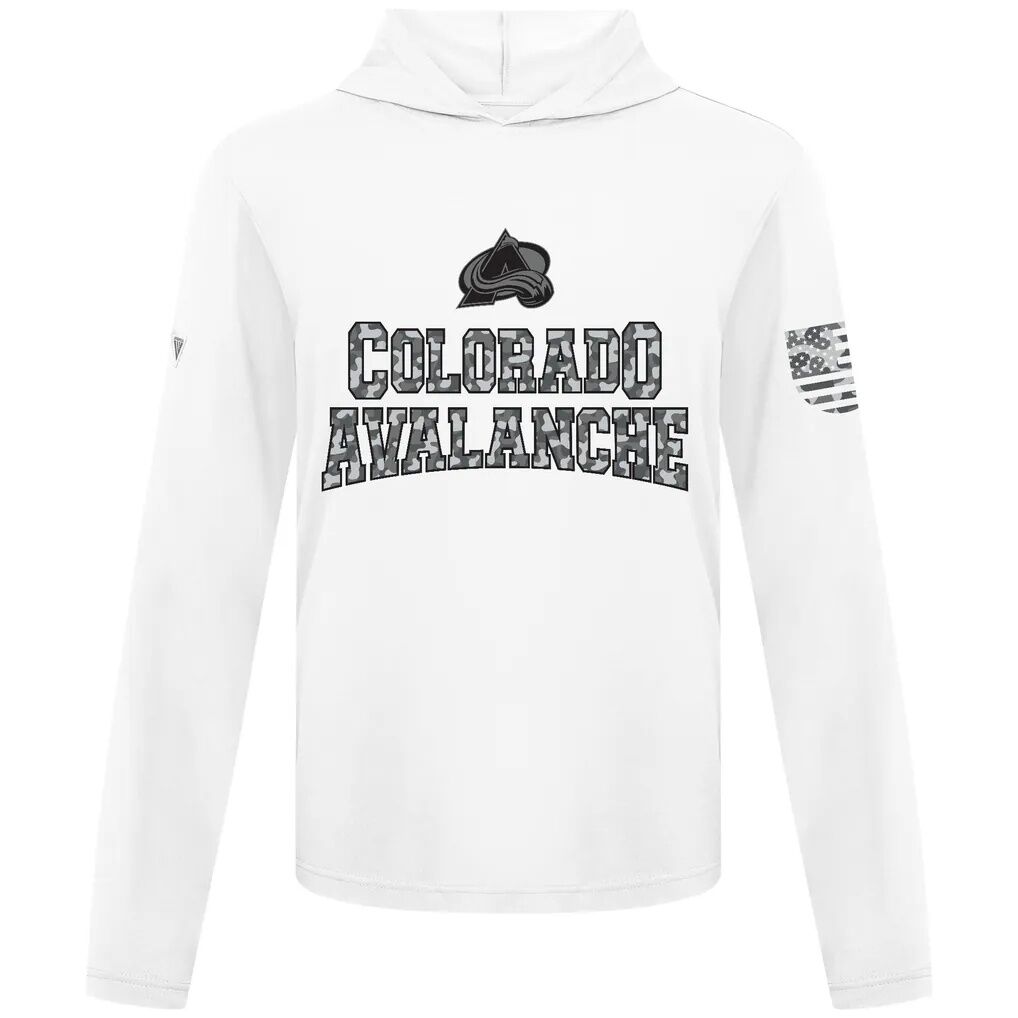 Colorado Avalanche Levelwear Anthem Camo Long Sleeve Hooded T-Shirt