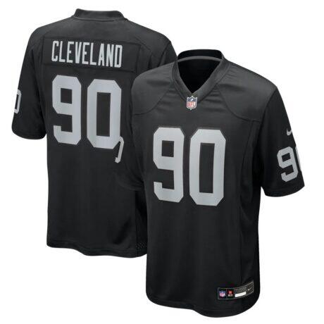 Brandon Cleveland Las Vegas Raiders Nike Team Game Jersey - Black - Front View