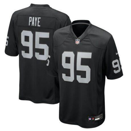 Kwity Paye Las Vegas Raiders Nike Team Game Jersey - Black - Front View