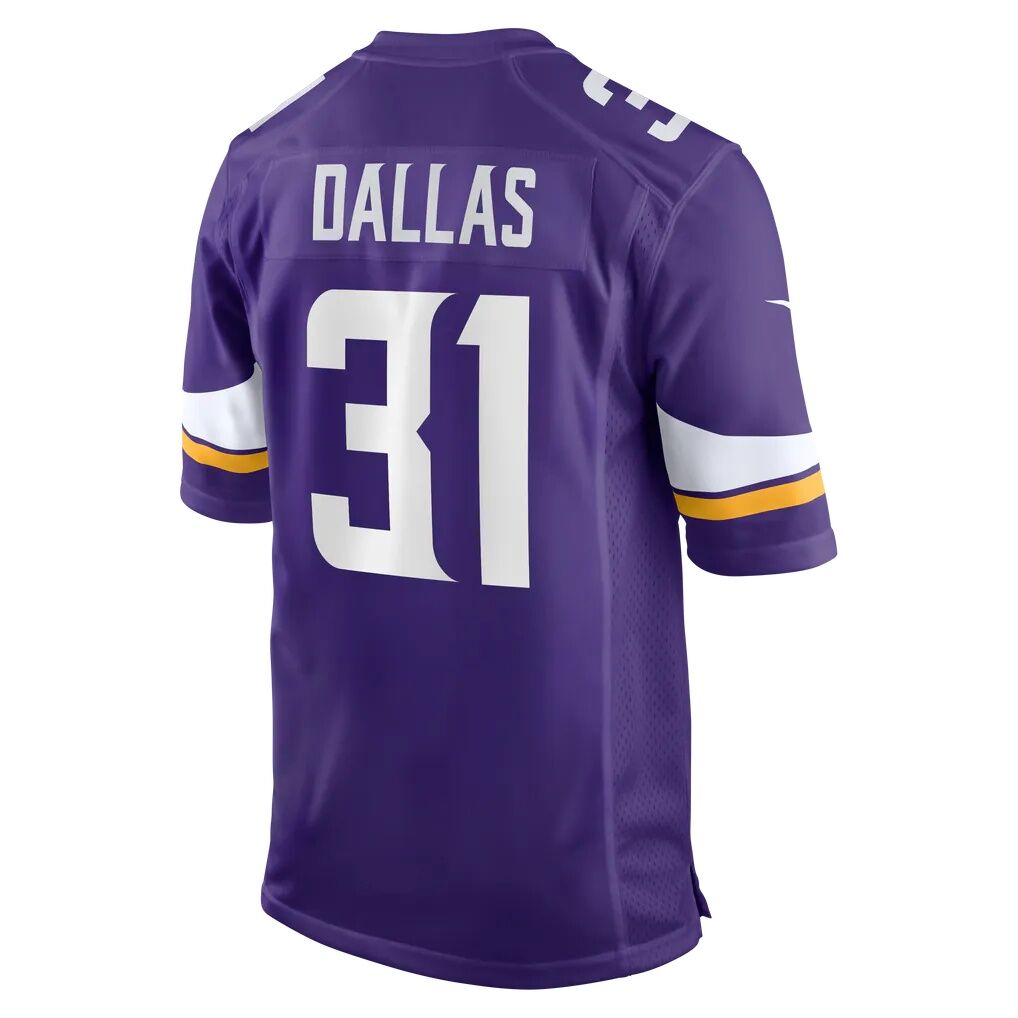 DeeJay Dallas Minnesota Vikings Nike Team Game Jersey