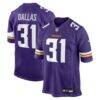 DeeJay Dallas Minnesota Vikings Nike Team Game Jersey - Purple - Front View