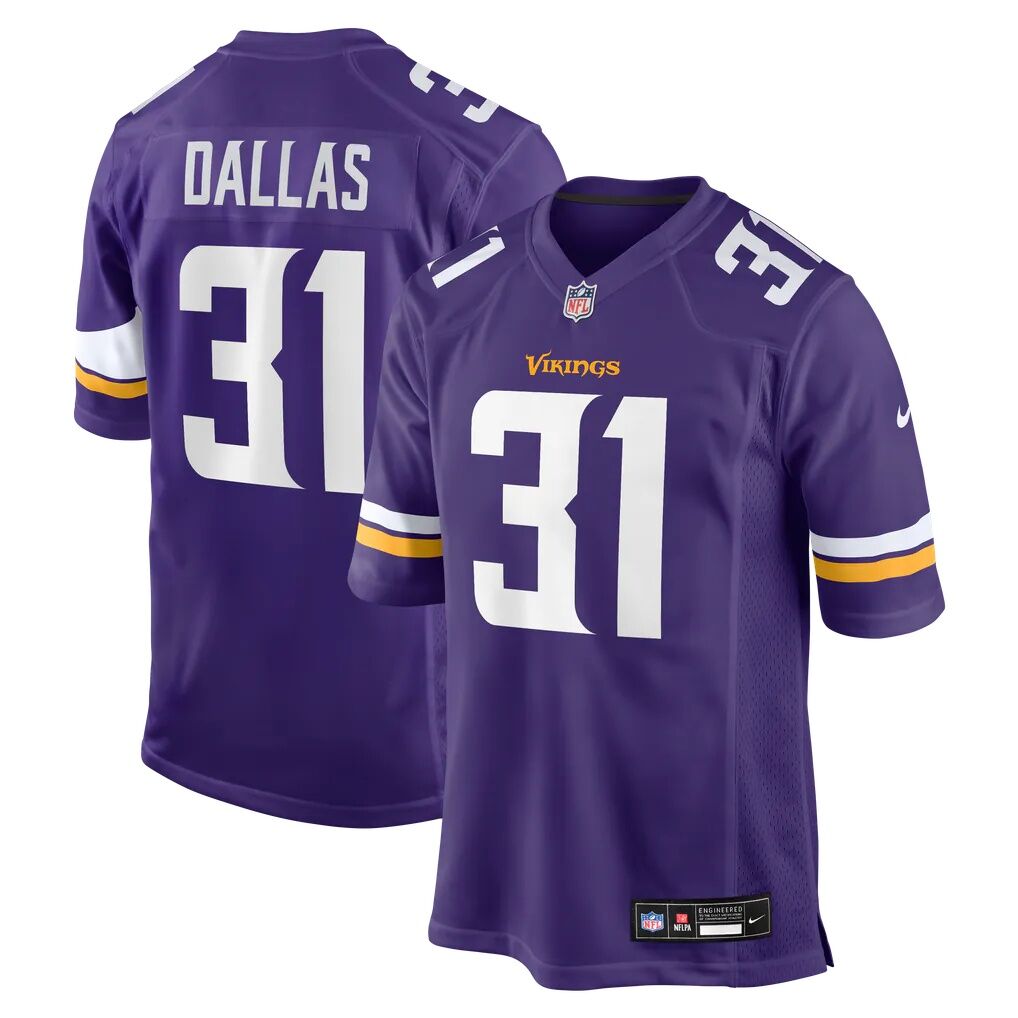 DeeJay Dallas Minnesota Vikings Nike Team Game Jersey