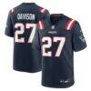 Elliott Davison New England Patriots Nike Team Game Jersey - Navy - Front View