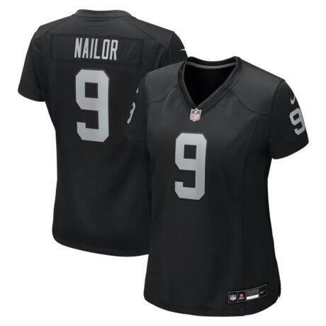Jalen Nailor Las Vegas Raiders Nike Women's Team Game Jersey - Black - Front View