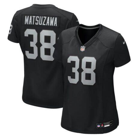 Kansei Matsuzawa Las Vegas Raiders Nike Women's Team Game Jersey - Black - Front View