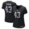 Dalton Johnson Las Vegas Raiders Nike Women's Team Game Jersey - Black - Front View