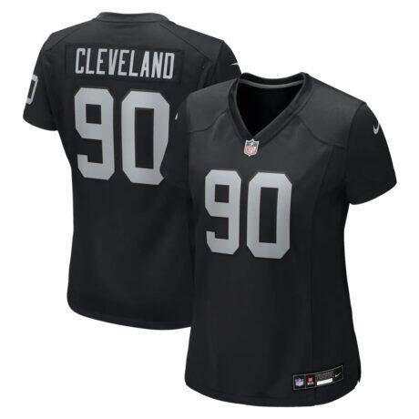 Brandon Cleveland Las Vegas Raiders Nike Women's Team Game Jersey - Black - Front View