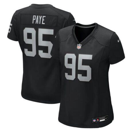 Kwity Paye Las Vegas Raiders Nike Women's Team Game Jersey - Black - Front View