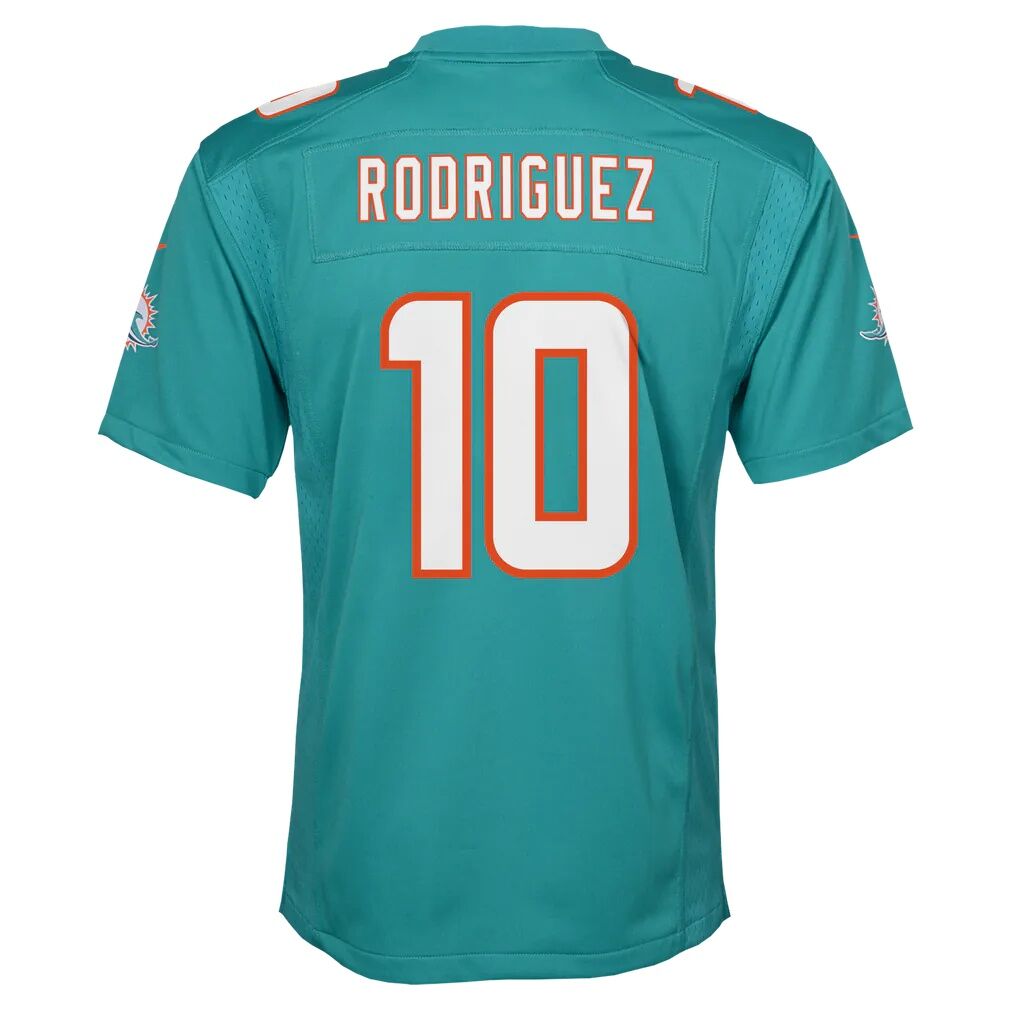 Jacob Rodriguez Miami Dolphins Nike Youth Team Game Jersey - Aqua