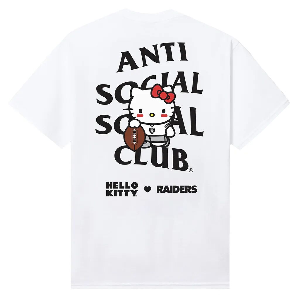 Las Vegas Raiders AntiSocialSocialClub Unisex Hello Kitty Blitz T-Shirt