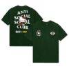 Green Bay Packers AntiSocialSocialClub Unisex Hello Kitty Blitz T-Shirt - Green - Front View