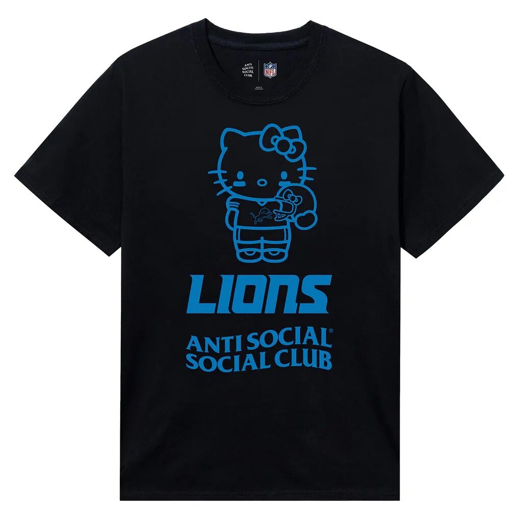 Detroit Lions AntiSocialSocialClub Unisex Hello Kitty Touchdown T-Shirt