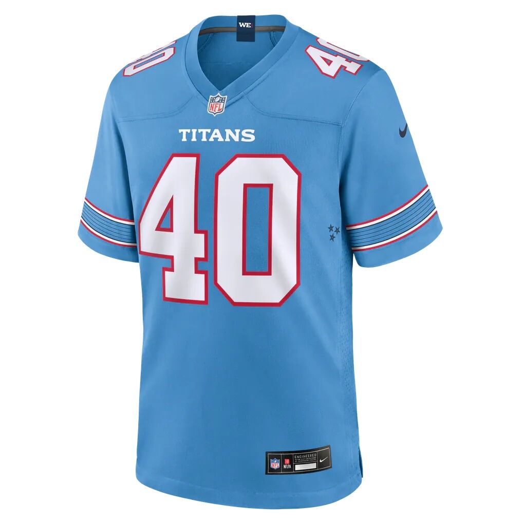 Owen Pappoe Tennessee Titans Nike Team Game Jersey - Light Blue