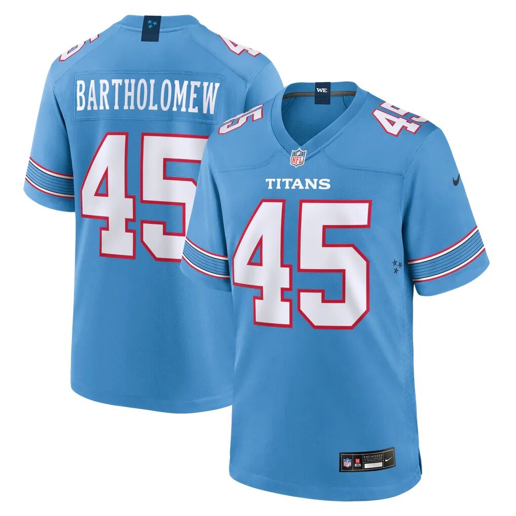 Shemar Bartholomew Tennessee Titans Nike Team Game Jersey - Light Blue