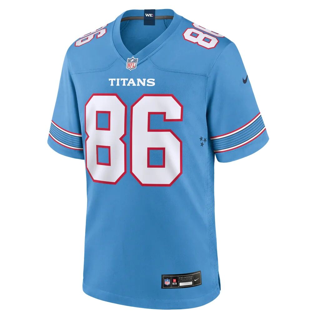 Kylen Granson Tennessee Titans Nike Team Game Jersey - Light Blue