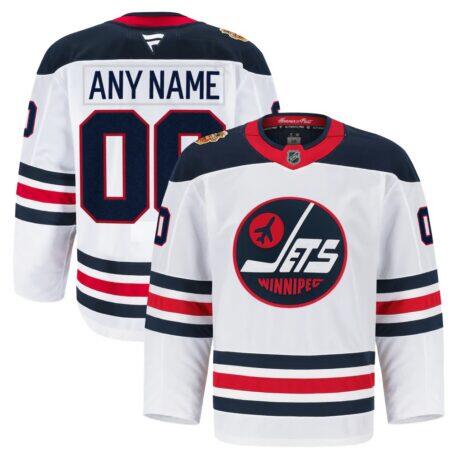 Winnipeg Jets Fashion7 2026 NHL Heritage Classic Authentic Pro Custom Jersey - White - Front View