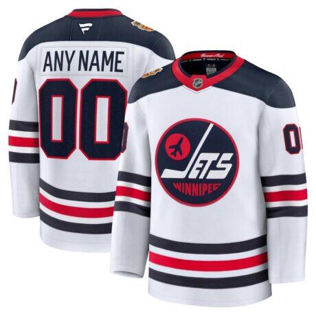 Winnipeg Jets Fashion7 2026 NHL Heritage Classic Premium Custom Jersey - White - Front View
