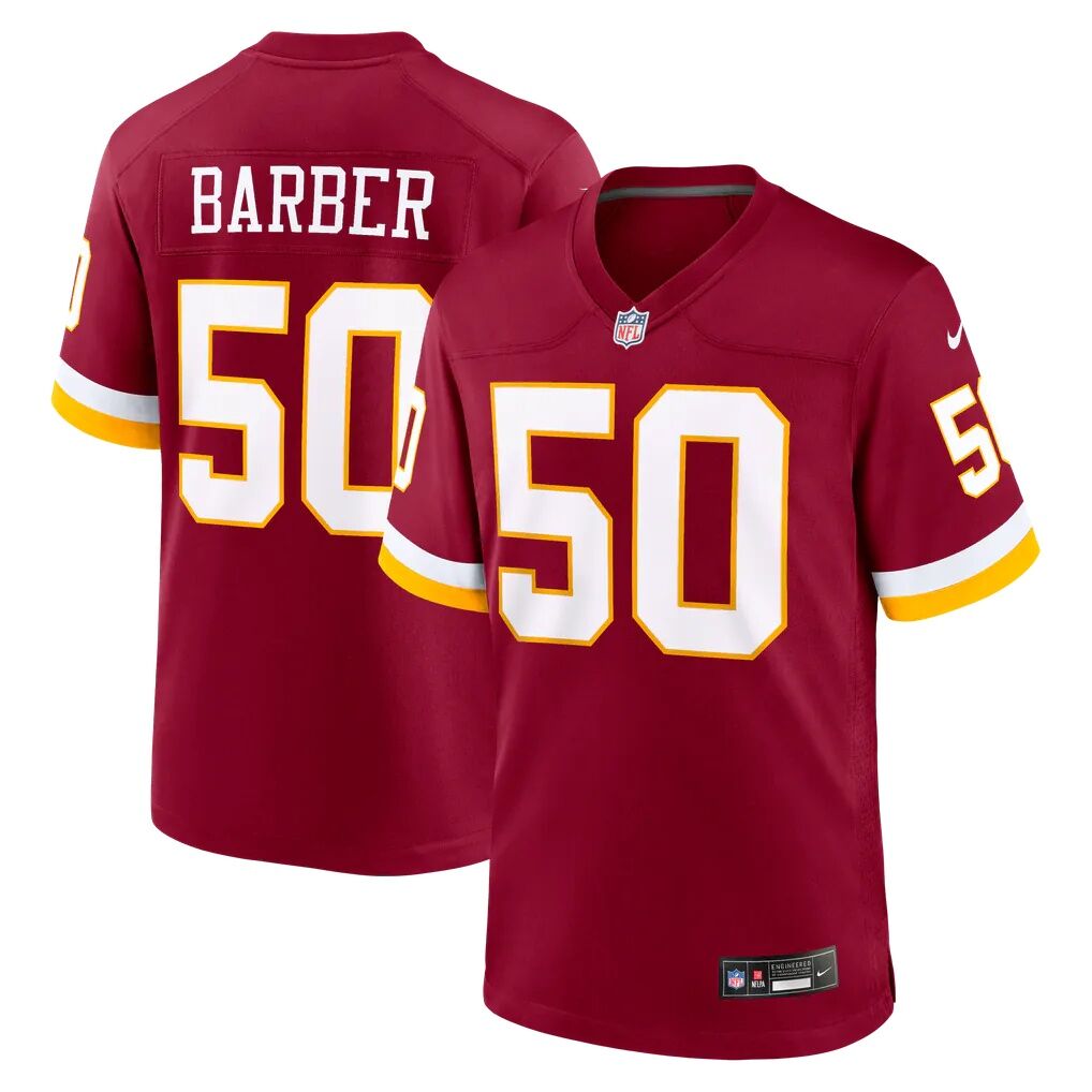 Ricky Barber Washington Commanders Nike Team Game Jersey - Burgundy