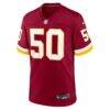 Ricky Barber Washington Commanders Nike Team Game Jersey - - Side View